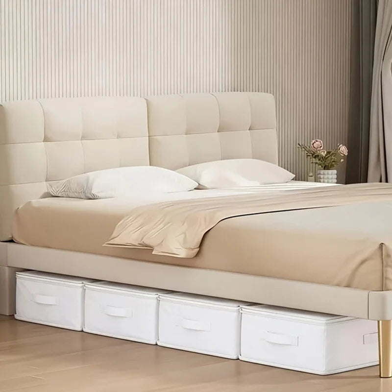 🛏️✨ Borsa portaoggetti pieghevole sotto il letto – Dì Addio al disordine e al poco spazio in camera! 🚫 Coperchio trasparente, chiusura sigillata antipolvere e maniglie rinforzate 🧺