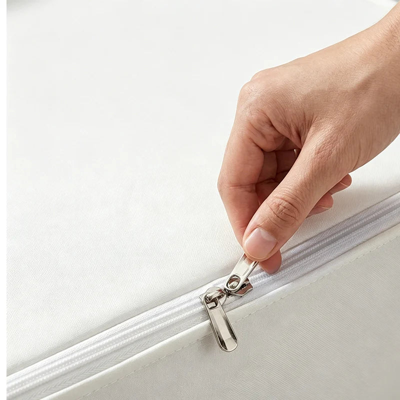 🛏️✨ Borsa portaoggetti pieghevole sotto il letto – Dì Addio al disordine e al poco spazio in camera! 🚫 Coperchio trasparente, chiusura sigillata antipolvere e maniglie rinforzate 🧺