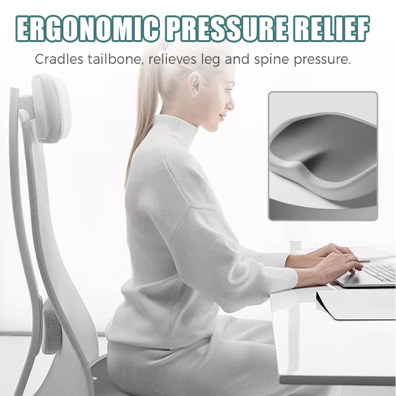 Cuscino per seduta ergonomico per il sollievo dal dolore al coccige