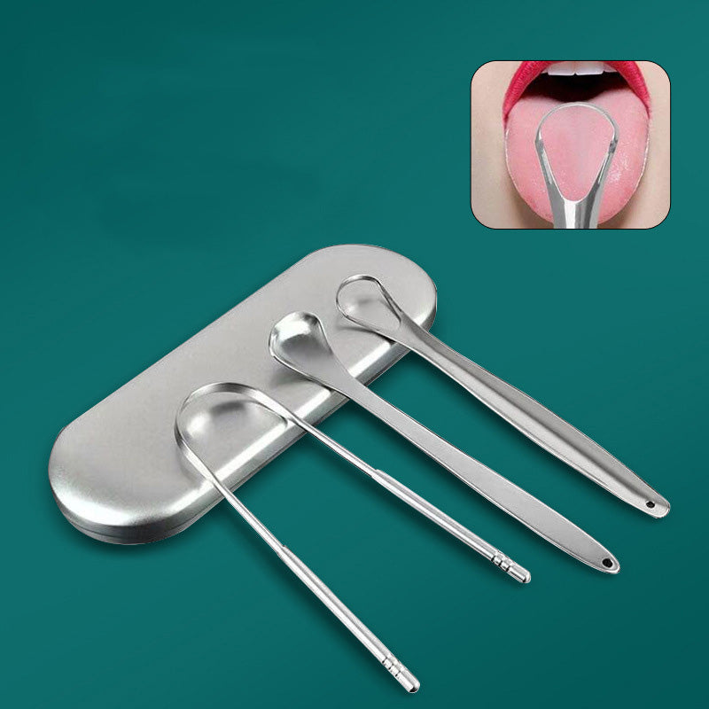 😮‍💨Alito cattivo? Raschietto per lingua in acciaio inox, igiene orale profonda in pochi secondi ✨