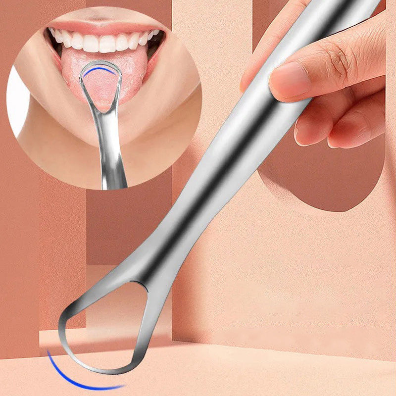 😮‍💨Alito cattivo? Raschietto per lingua in acciaio inox, igiene orale profonda in pochi secondi ✨
