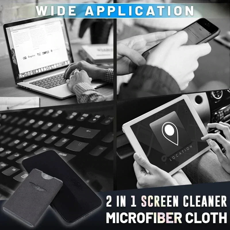 📱🧼 Detergente per schermo 2-in-1 riutilizzabile – Spruzzatore ad ampio angolo, panno in microfibra e formato portatile
