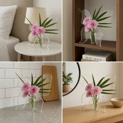 🦋Vaso Farfalla Trasparente! Bellissimo ornamento che illumina ogni angolo della casa!