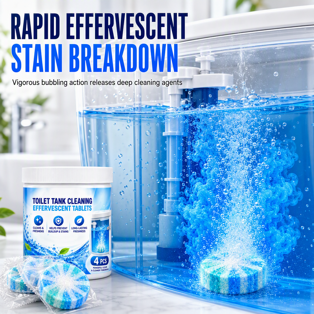 🚽✨ Compresse effervescenti per la pulizia del WC e della cassetta, azione rapida, pulizia profonda, rimuovono macchie e odori