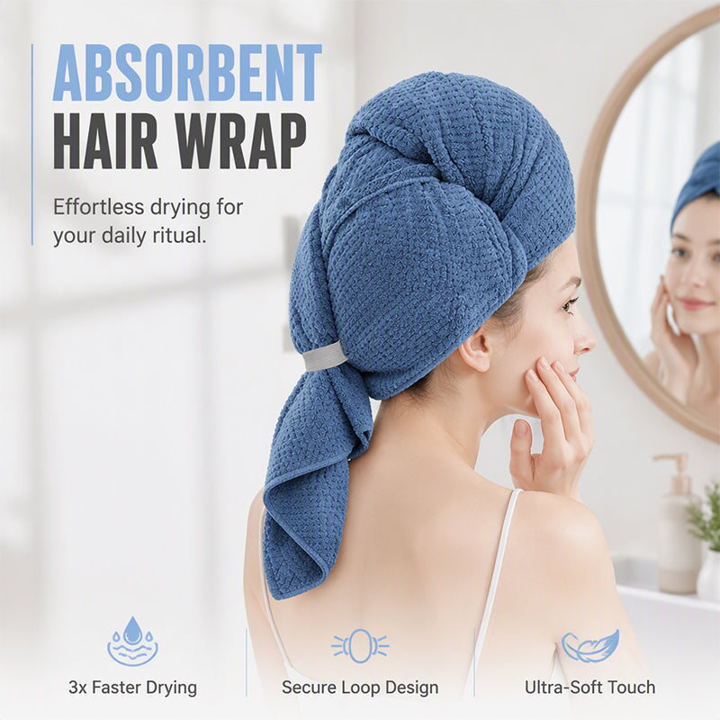 🧖‍♀️Turbante asciugacapelli in microfibra! Asciuga velocemente i capelli, si fissa con elastico!Ideale dopo la doccia, protegge i capelli dal calore dell’asciugacapelli.