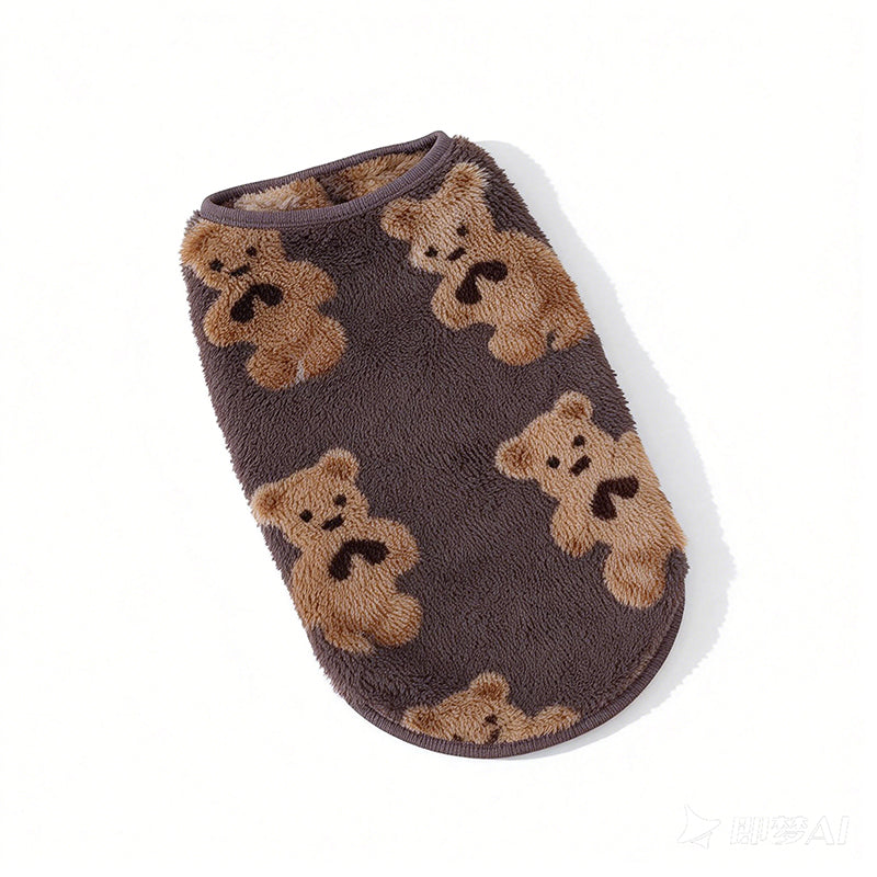 🐻✨ Gilet invernale morbido stile orsetto per cani e gatti – Dì Addio al freddo durante le passeggiate! 🚫 Senza maniche, movimento libero, taglie S fino a 8XL 🐾