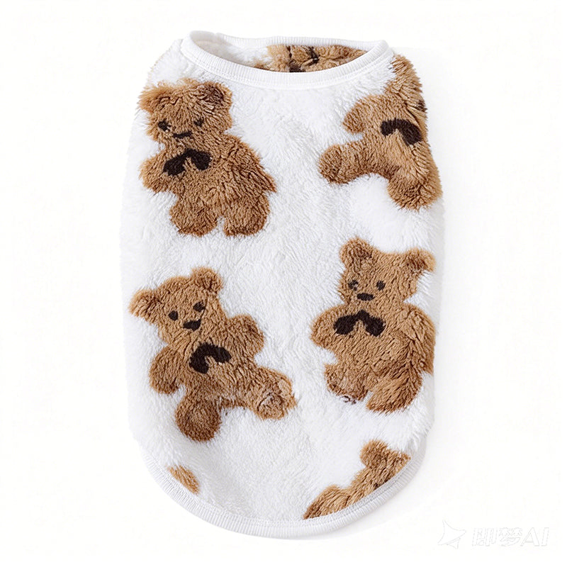 🐻✨ Gilet invernale morbido stile orsetto per cani e gatti – Dì Addio al freddo durante le passeggiate! 🚫 Senza maniche, movimento libero, taglie S fino a 8XL 🐾