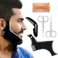 ✨Modello per definire la barba facile da usare🧔Aiuta a creare contorni simmetrici e puliti per la barba a casa. Leggero e flessibile, si adatta al volto. Permette di rifinire baffi, basette e linea della mascella senza errori.