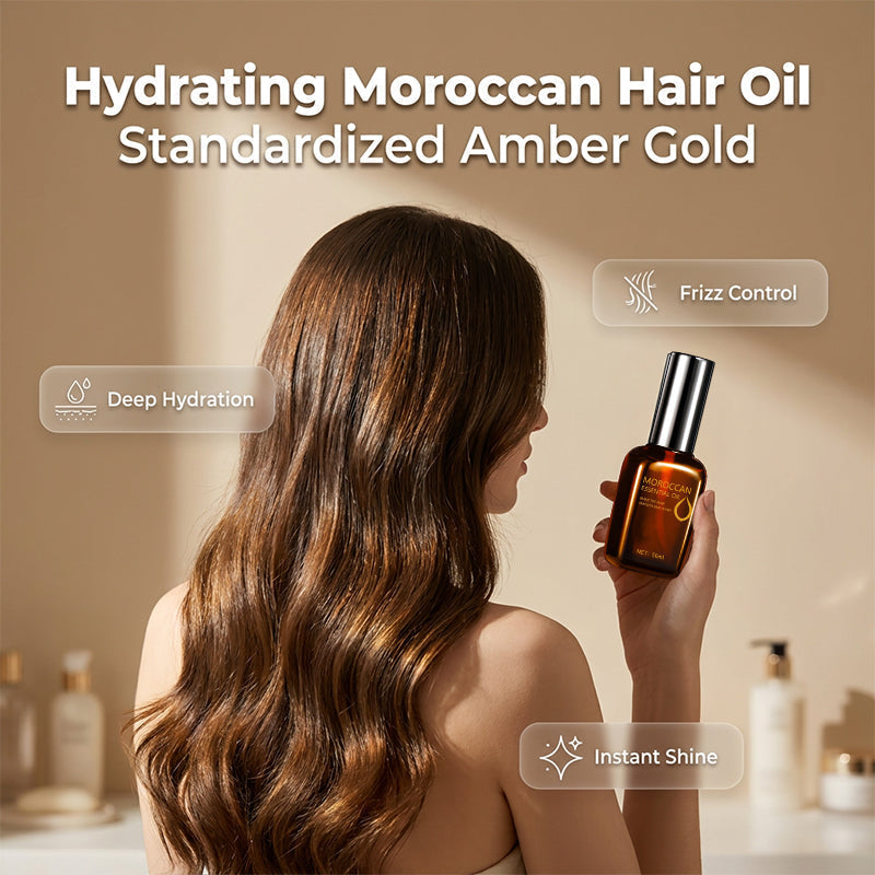 ✨Olio per capelli marocchino profondamente nutriente💧Nutre capelli secchi e crespi, ripara le punte danneggiate dopo il calore e la tintura. Rende la chioma morbida, lucida e meno aggrovigliata.