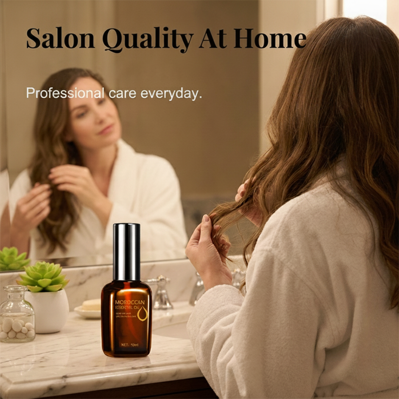 Olio per capelli marocchino profondamente nutriente