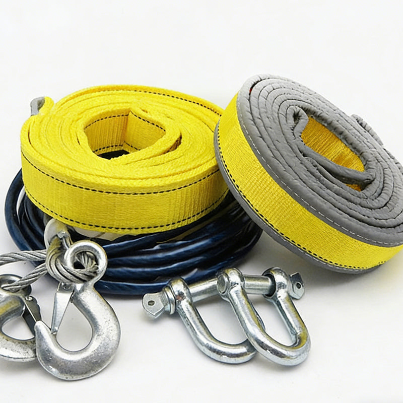 🥳2026 BESTSELLER✨Cinghia da traino da 8 tonnellate con grilli a U🚗Resistente e robusta, ideale per recuperare auto, fuoristrada e rimorchi. Alta resistenza allo strappo, cuciture rinforzate, facile da collegare.
