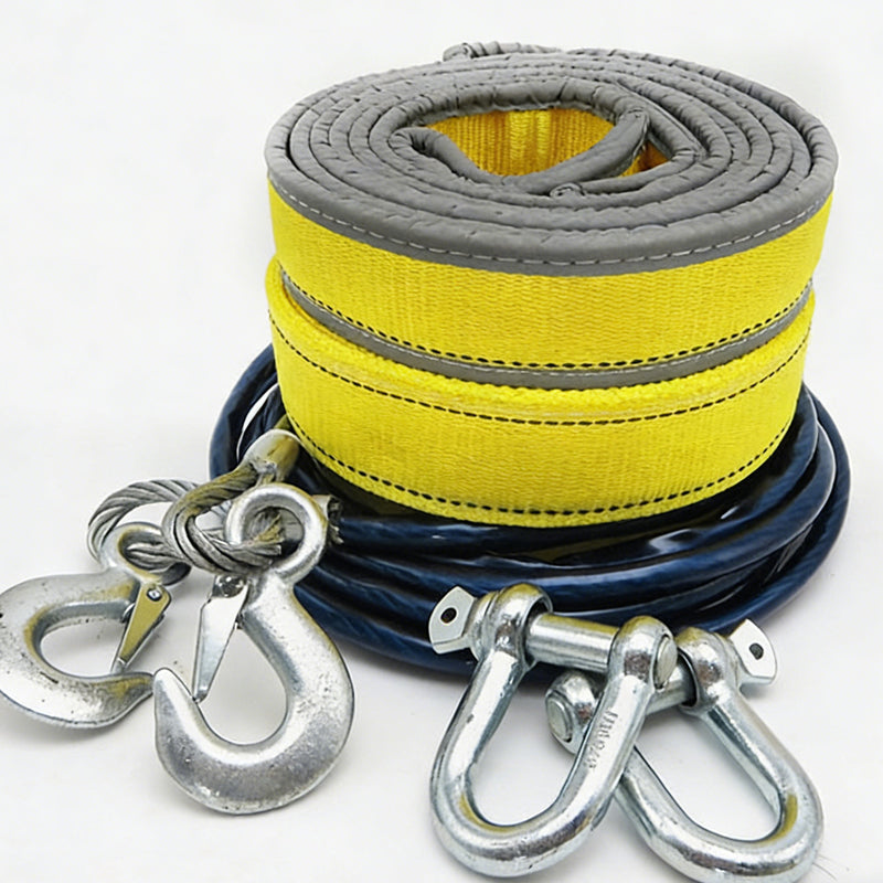🥳2026 BESTSELLER✨Cinghia da traino da 8 tonnellate con grilli a U🚗Resistente e robusta, ideale per recuperare auto, fuoristrada e rimorchi. Alta resistenza allo strappo, cuciture rinforzate, facile da collegare.