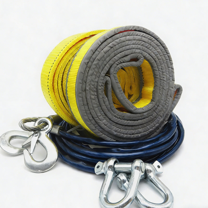 🥳2026 BESTSELLER✨Cinghia da traino da 8 tonnellate con grilli a U🚗Resistente e robusta, ideale per recuperare auto, fuoristrada e rimorchi. Alta resistenza allo strappo, cuciture rinforzate, facile da collegare.