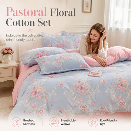 🛏️ 50% DI SCONTO ORA! 🌸 Piumino spesso a fiori – comfort traspirante, cotone spazzolato morbido come il velluto e design elegante – perfetto per camere da letto, camere degli ospiti e alloggi per studenti ✨