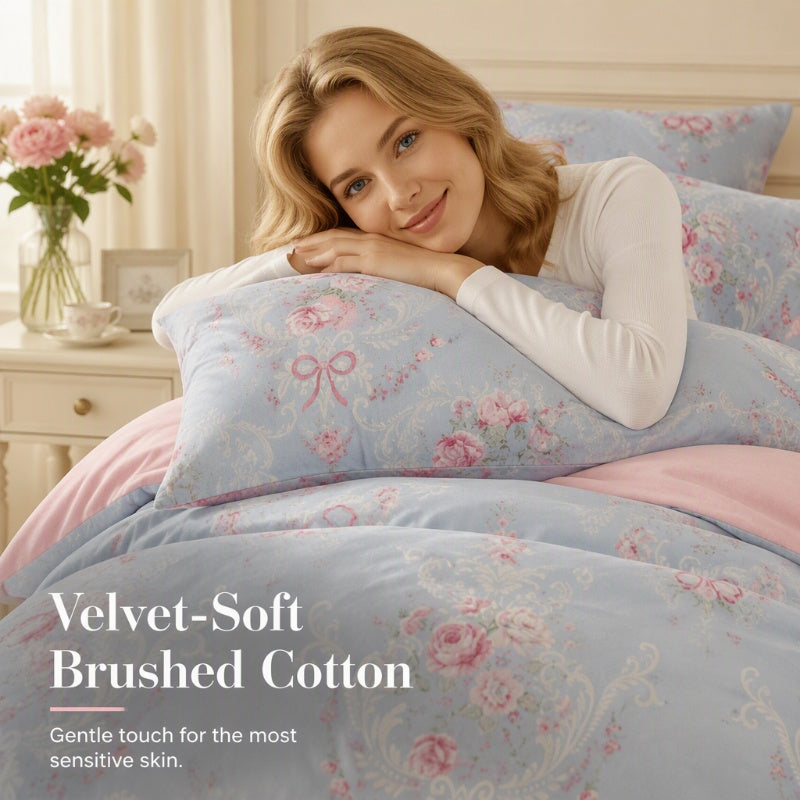🛏️ 50% DI SCONTO ORA! 🌸 Piumino spesso a fiori – comfort traspirante, cotone spazzolato morbido come il velluto e design elegante – perfetto per camere da letto, camere degli ospiti e alloggi per studenti ✨
