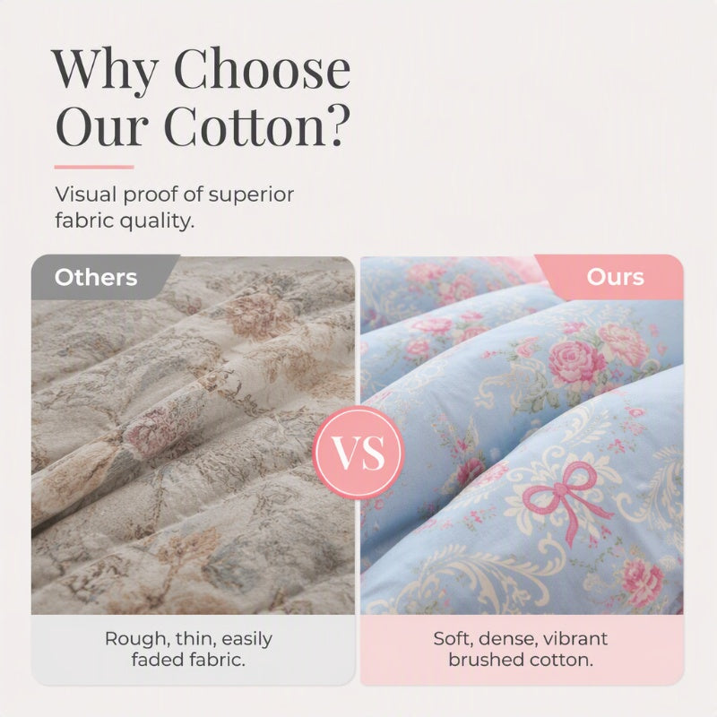 🛏️ 50% DI SCONTO ORA! 🌸 Piumino spesso a fiori – comfort traspirante, cotone spazzolato morbido come il velluto e design elegante – perfetto per camere da letto, camere degli ospiti e alloggi per studenti ✨