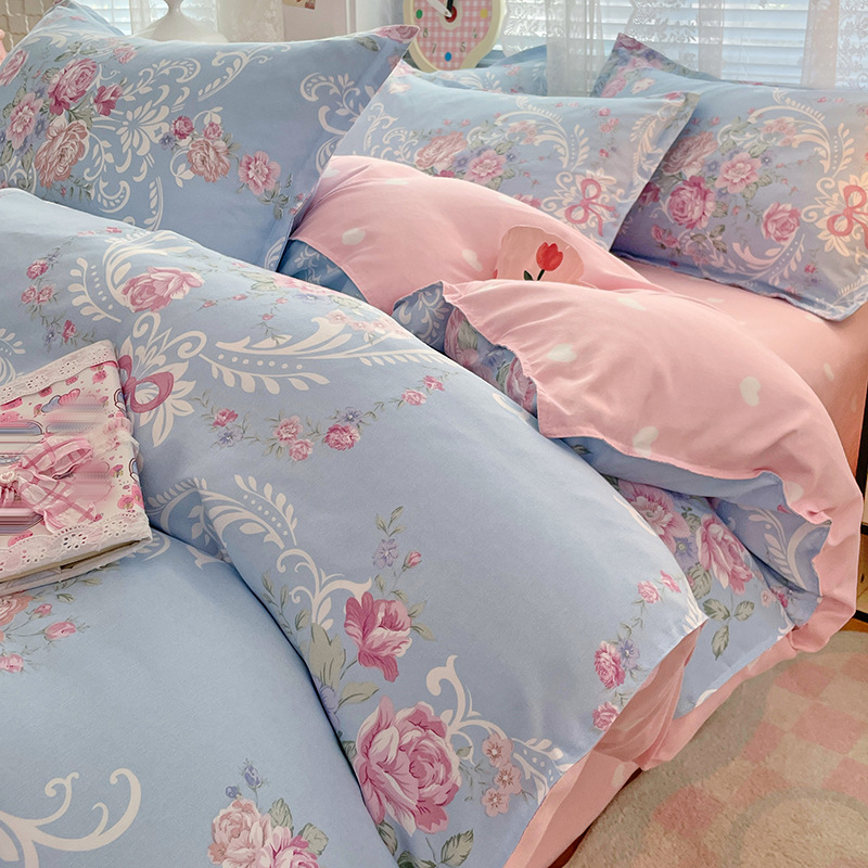 🛏️ 50% DI SCONTO ORA! 🌸 Piumino spesso a fiori – comfort traspirante, cotone spazzolato morbido come il velluto e design elegante – perfetto per camere da letto, camere degli ospiti e alloggi per studenti ✨