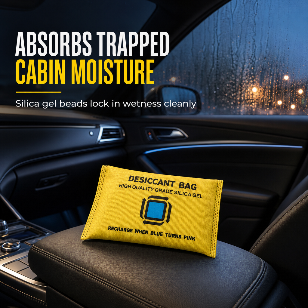 🚗✨ Sacchetto deumidificatore riutilizzabile per auto – Dì Addio al parabrezza appannato! 🚫 Silice indicatore colore, rigenerabile a microonde, elimina condensa 💨