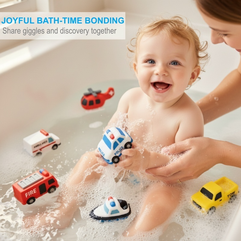 6PCS Mold-Free Baby Silicone Bath Toys