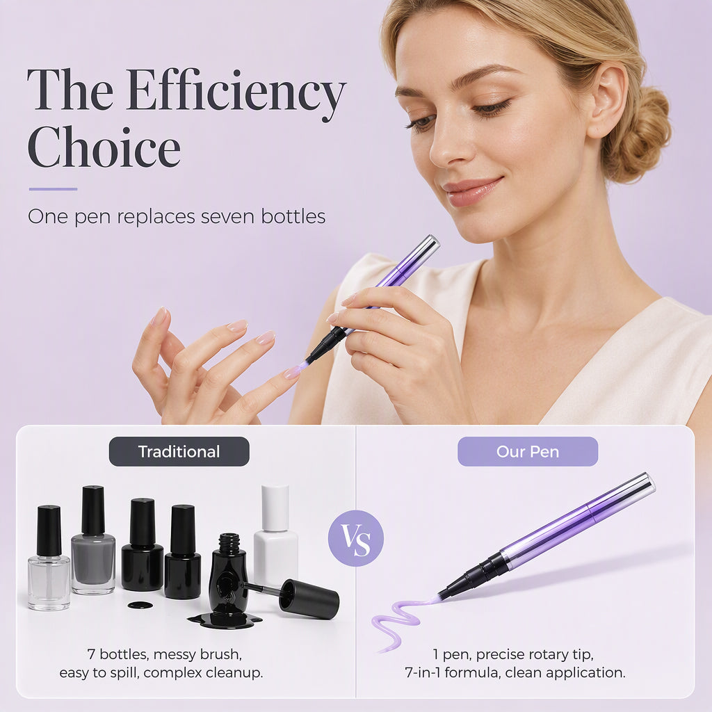 💅✨ Penna gel magnetica cat-eye 7-in-1 – Dì Addio ai flaconi ingombranti e alle unghie che si scheggiano! 🚫 Erogazione rotativa precisa, effetto shimmer magnetico, tenuta fino a 30 giorni, 15 tonalità disponibili 💫