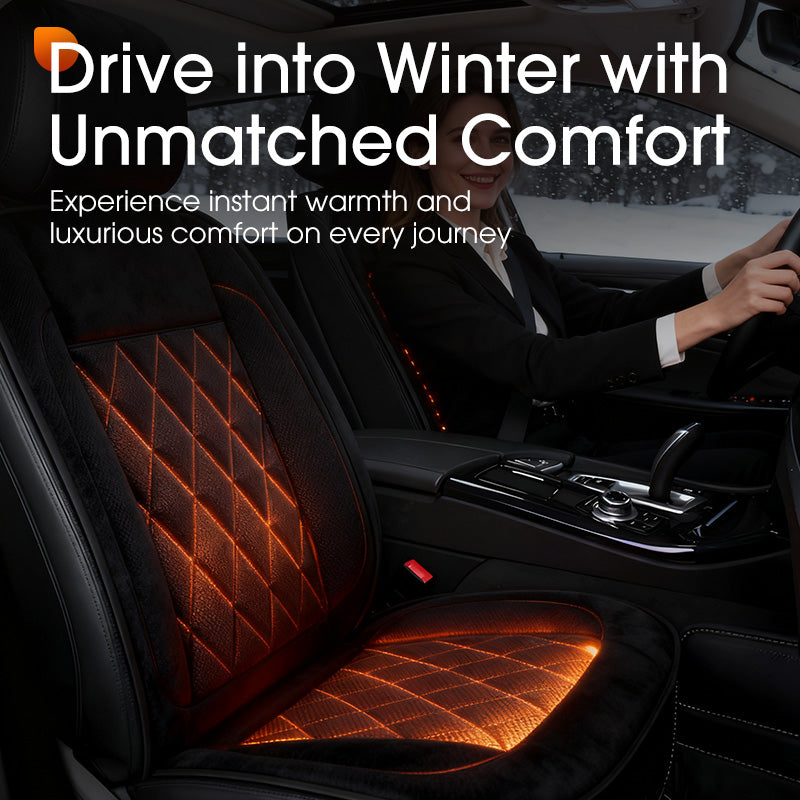 ✨ Cuscino riscaldato per sedile auto – Dì Addio al freddo sulla seduta in inverno! 🚫 Riscaldamento in 30 secondi, 2 livelli di temperatura, protezione dal surriscaldamento, fondo antiscivolo 🚗