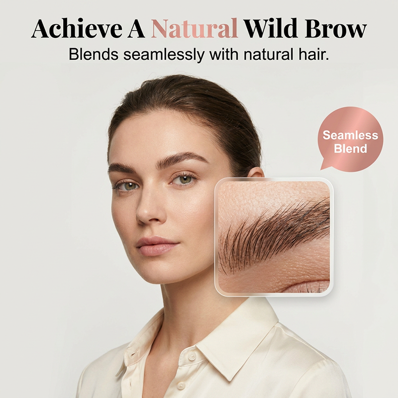 🖌️✨ Kit timbro per sopracciglia simmetrico – Dì Addio alle sopracciglia asimmetriche e sbavate! 🚫 Facile per principianti, resistente al sudore, look naturale tutto il giorno 🤎