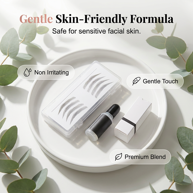 🖌️✨ Kit timbro per sopracciglia simmetrico – Dì Addio alle sopracciglia asimmetriche e sbavate! 🚫 Facile per principianti, resistente al sudore, look naturale tutto il giorno 🤎