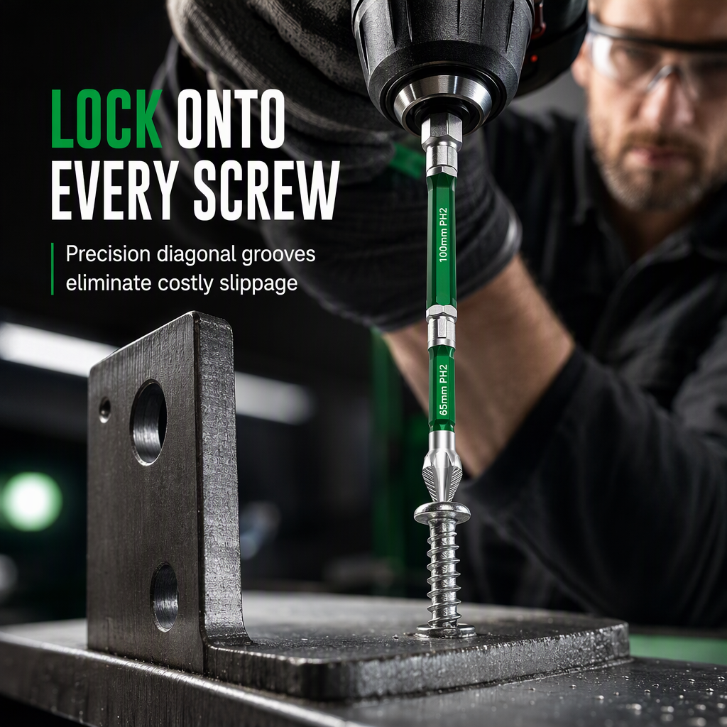 🔩✨ Punte esagonali S2 antiscivolo per avvitatore – Dì Addio allo slittamento e alla spanatura delle viti! 🚫 Acciaio industriale, antivibrazione e resistente all'usura 🔧