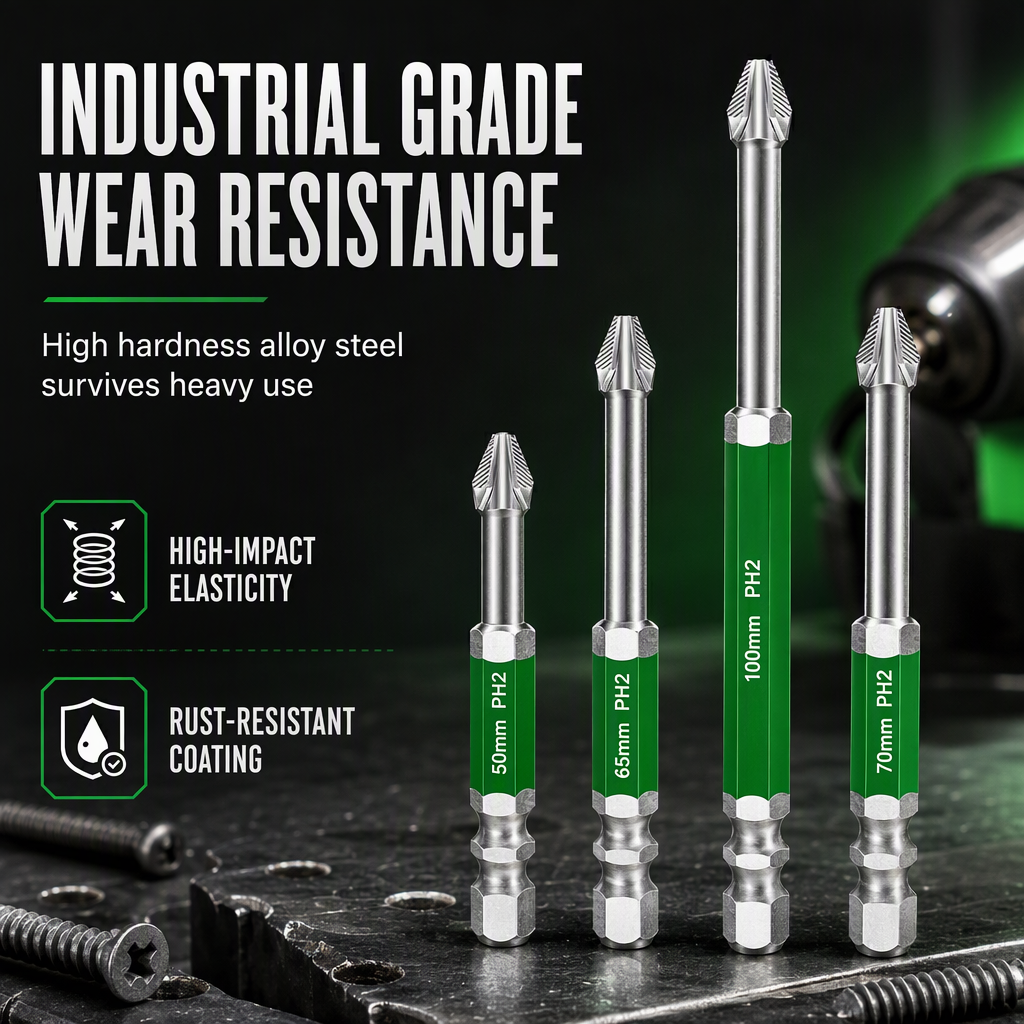🔩✨ Punte esagonali S2 antiscivolo per avvitatore – Dì Addio allo slittamento e alla spanatura delle viti! 🚫 Acciaio industriale, antivibrazione e resistente all'usura 🔧