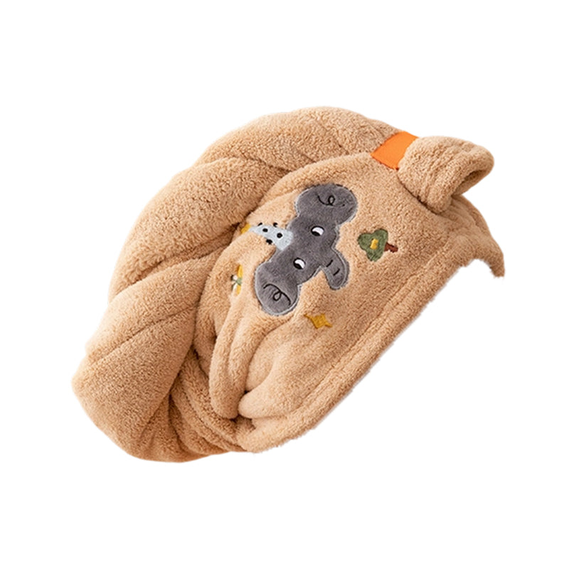 🛁Cuffia asciugacapelli con animaletti✨Tessuto felpato super assorbente, riduce i tempi di asciugatura e protegge i capelli dal calore del phon. Sicura senza formaldeide, non scivola mentre ti muovi.