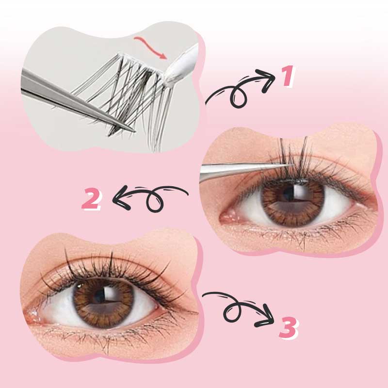 👁️Ciglia finte segmentate effetto fox eye✨Design a sezioni per look personalizzati, allungano visivamente lo sguardo. Materiale ultraleggero, comode tutto il giorno, aderenza sicura. Disponibili in vari colori, confezione generosa