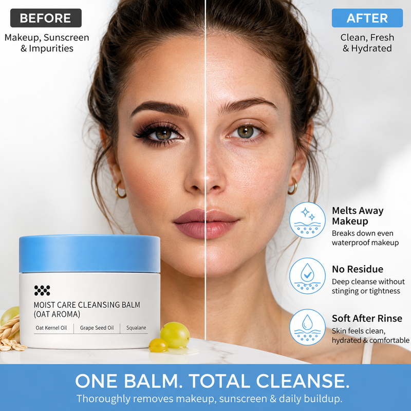 Balsamo detergente struccante✨Scioglie trucco waterproof e protezione solare senza strofinare. Con olio di semi d'uva, burro di karité e squalano, idrata la pelle. Si emulsiona velocemente con acqua, senza residui oleosi, delicato sul contorno occhi✅