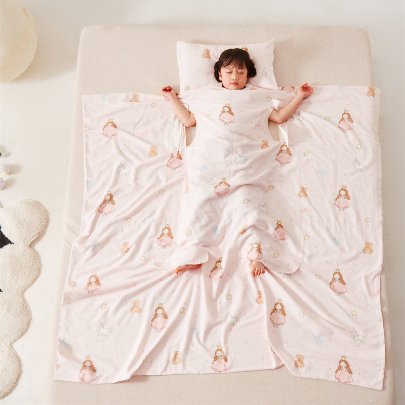 ✨Sacco nanna per bambini con design termoregolante🔥4 aperture per mantenere il pancino caldo e mani/piedi freschi, previene il surriscaldamento. Cotone doppio strato super morbido, taglio ergonomico per massima libertà di movimento.