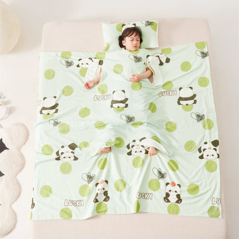 ✨Sacco nanna per bambini con design termoregolante🔥4 aperture per mantenere il pancino caldo e mani/piedi freschi, previene il surriscaldamento. Cotone doppio strato super morbido, taglio ergonomico per massima libertà di movimento.