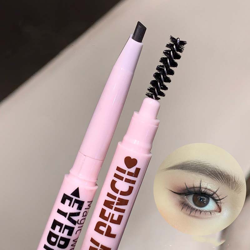 Matita per sopracciglia waterproof lunga tenuta, 6 tonalità nero/marrone/grigio，definizione naturale, tenuta lunga anche con calore💄