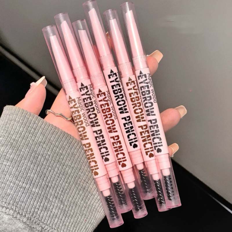 Matita per sopracciglia waterproof lunga tenuta, 6 tonalità nero/marrone/grigio，definizione naturale, tenuta lunga anche con calore💄