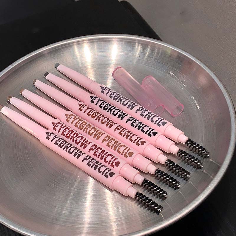 Matita per sopracciglia waterproof lunga tenuta, 6 tonalità nero/marrone/grigio，definizione naturale, tenuta lunga anche con calore💄