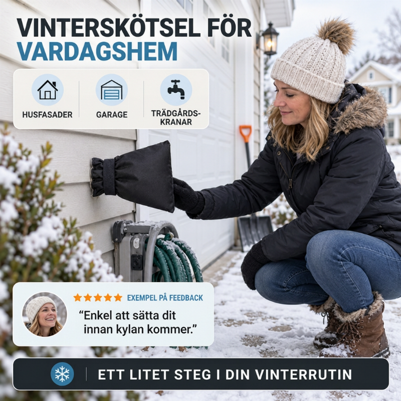 🚰❄️【Frostskydd för utomhuskranar】—— Ett skydd som håller värmen, så att vattenledningarna inte spricker under den kalla vintern!