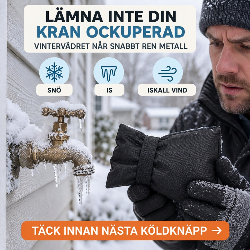 🚰❄️【Frostskydd för utomhuskranar】—— Ett skydd som håller värmen, så att vattenledningarna inte spricker under den kalla vintern!