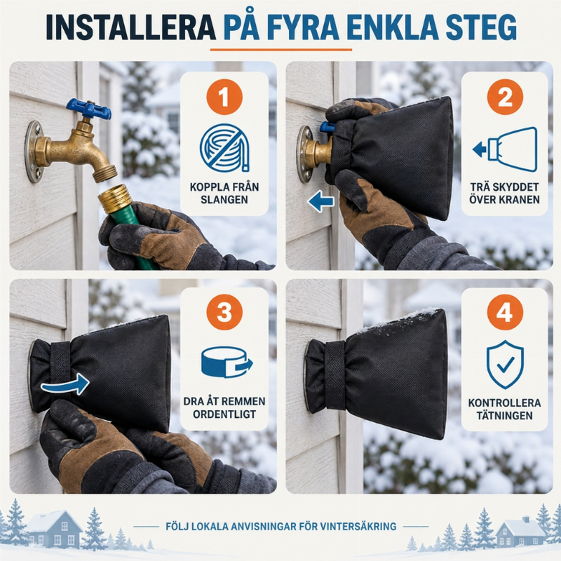 🚰❄️【Frostskydd för utomhuskranar】—— Ett skydd som håller värmen, så att vattenledningarna inte spricker under den kalla vintern!