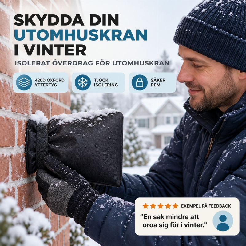 🚰❄️【Frostskydd för utomhuskranar】—— Ett skydd som håller värmen, så att vattenledningarna inte spricker under den kalla vintern!