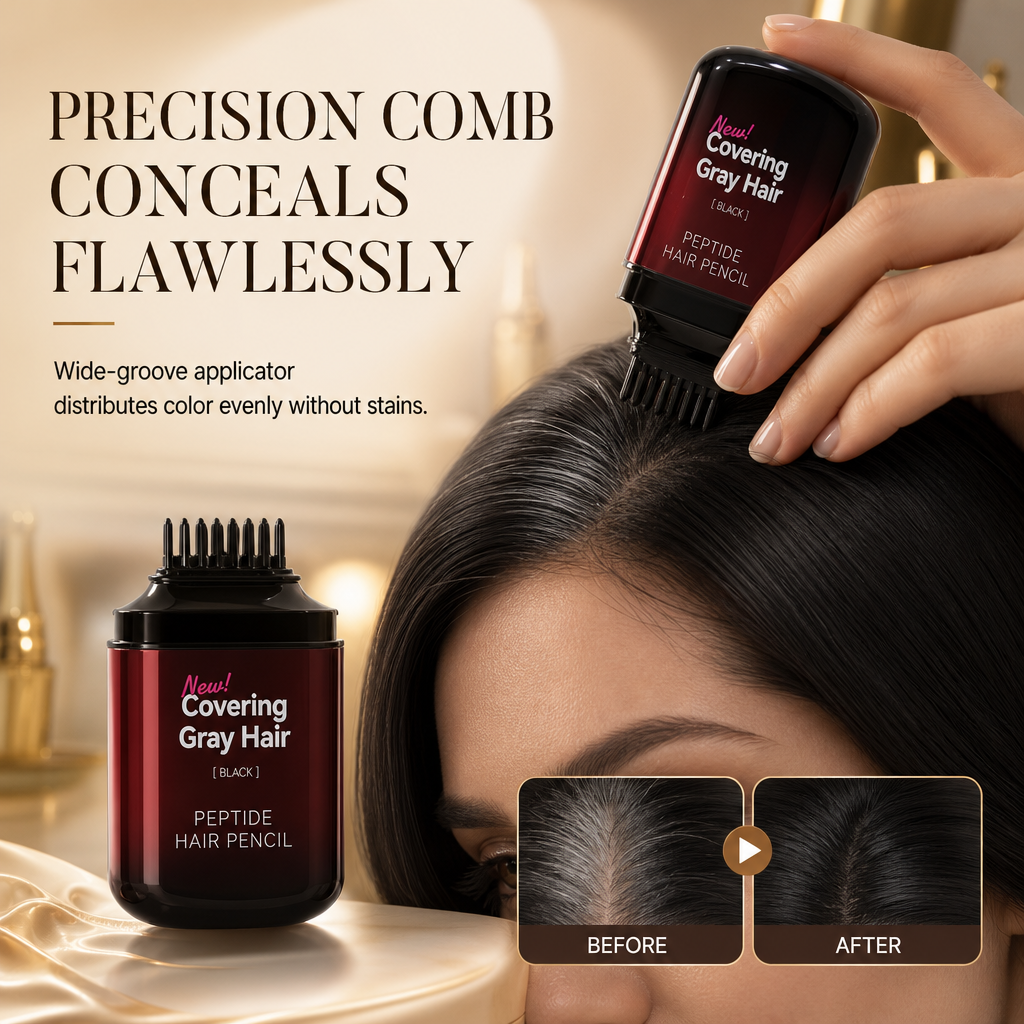 🥳BEST SELLER 2026🥳💞OLTRE 50 MILA VENDUTI! 💇‍♀️✨ 50% DI SCONTO! Stick colorante temporaneo copri capelli bianchi – Pettine di precisione a W, formula ai peptidi, resistente al sudore e ad asciugatura rapida. Ritocca i capelli bianchi in pochi secondi! 🛡️✅