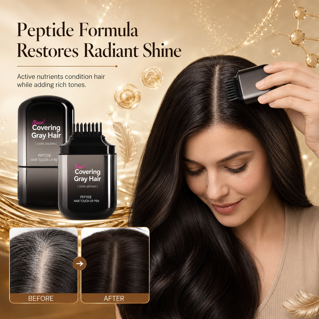 🥳BEST SELLER 2026🥳💞OLTRE 50 MILA VENDUTI! 💇‍♀️✨ 50% DI SCONTO! Stick colorante temporaneo copri capelli bianchi – Pettine di precisione a W, formula ai peptidi, resistente al sudore e ad asciugatura rapida. Ritocca i capelli bianchi in pochi secondi! 🛡️✅
