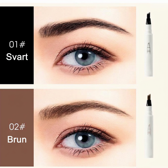 🔥Köp 1 få 1 gratis🔥! ✨ 🖋️Microblading-Ögonbrynspenna med Fyruddig Spets – Naturliga, Hårfina Linjer