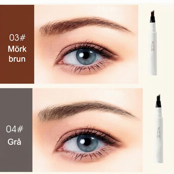 🔥Köp 1 få 1 gratis🔥! ✨ 🖋️Microblading-Ögonbrynspenna med Fyruddig Spets – Naturliga, Hårfina Linjer