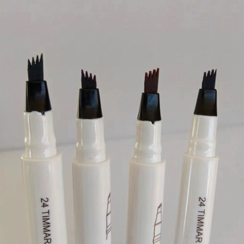 🔥Köp 1 få 1 gratis🔥! ✨ 🖋️Microblading-Ögonbrynspenna med Fyruddig Spets – Naturliga, Hårfina Linjer