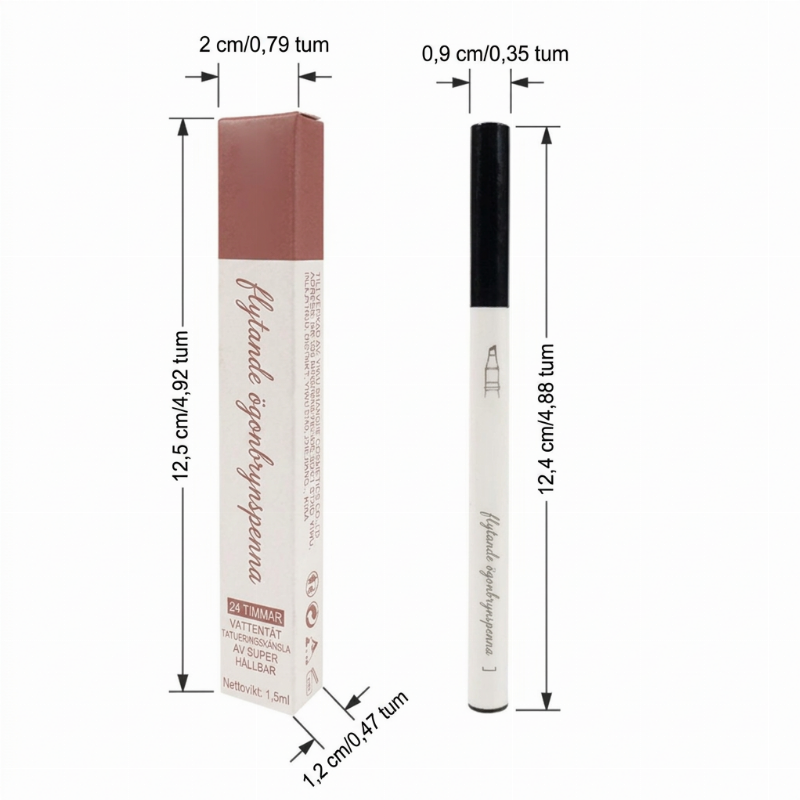 🔥Köp 1 få 1 gratis🔥! ✨ 🖋️Microblading-Ögonbrynspenna med Fyruddig Spets – Naturliga, Hårfina Linjer