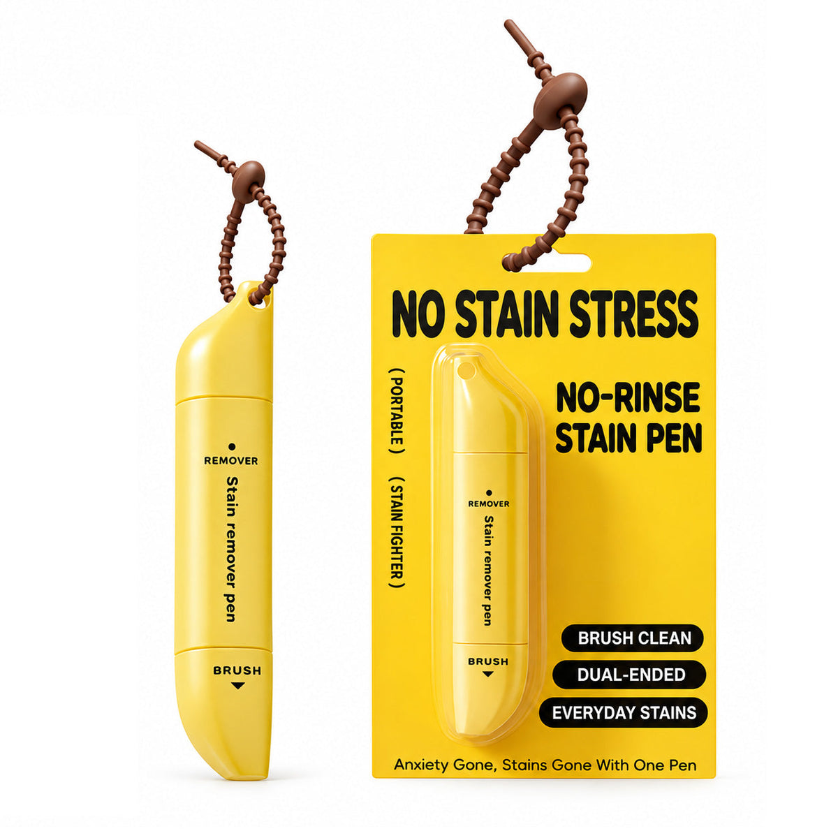 ⏰50% DI SCONTO – ULTIMA CHANCE⏰ Penna Smacchiante Portatile a Doppia Testa – Roller e Spazzola, Senza Acqua – Rimuove Trucco, Grasso, Caffè e Vino – 15ml! 🔥