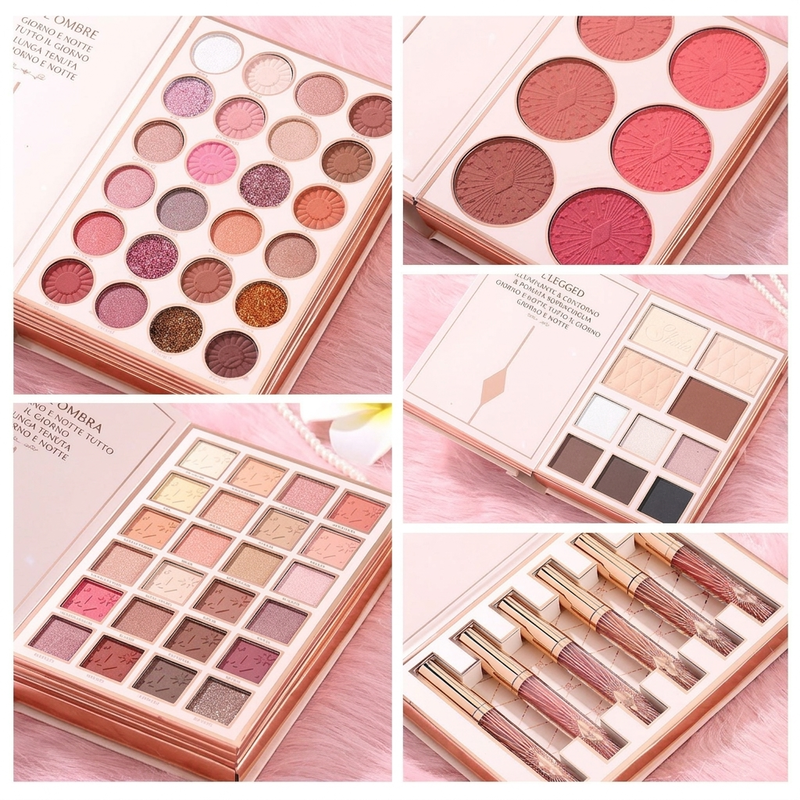 📖✨ Libro trucco 48 colori all-in-one – Dì Addio a Troppe Palette Ingombranti! 🚫 Ombretti, Fard, Contour e Rossetti in un Solo Kit da Viaggio 💄