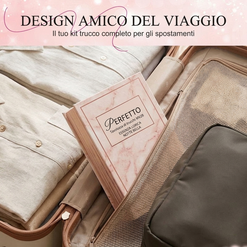 📖✨ Libro trucco 48 colori all-in-one – Dì Addio a Troppe Palette Ingombranti! 🚫 Ombretti, Fard, Contour e Rossetti in un Solo Kit da Viaggio 💄